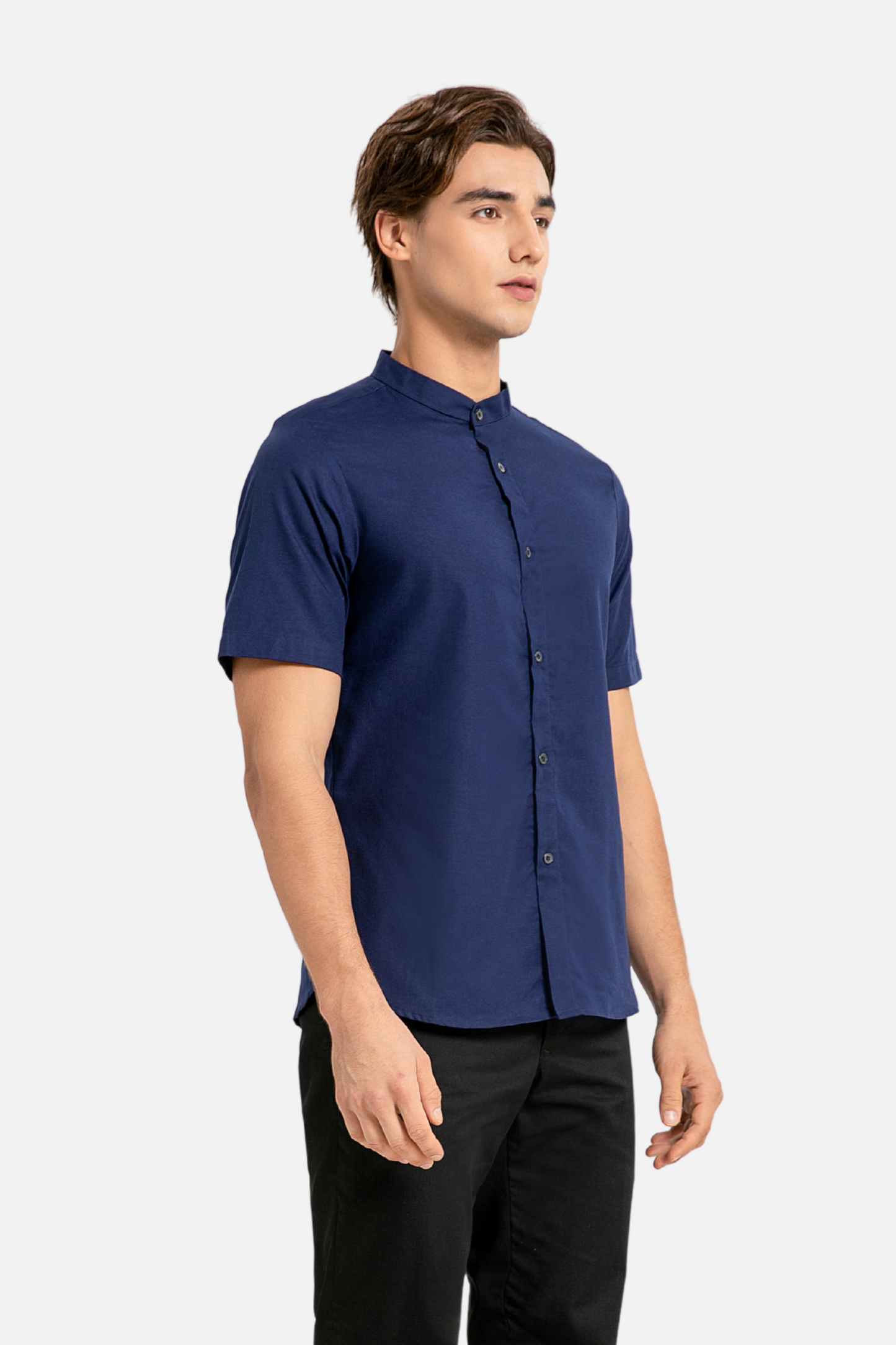 Brydan Navy Blue Shirt, Short Sleeve
