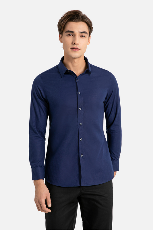 Skyler Long Sleeve Navy Blue Shirt