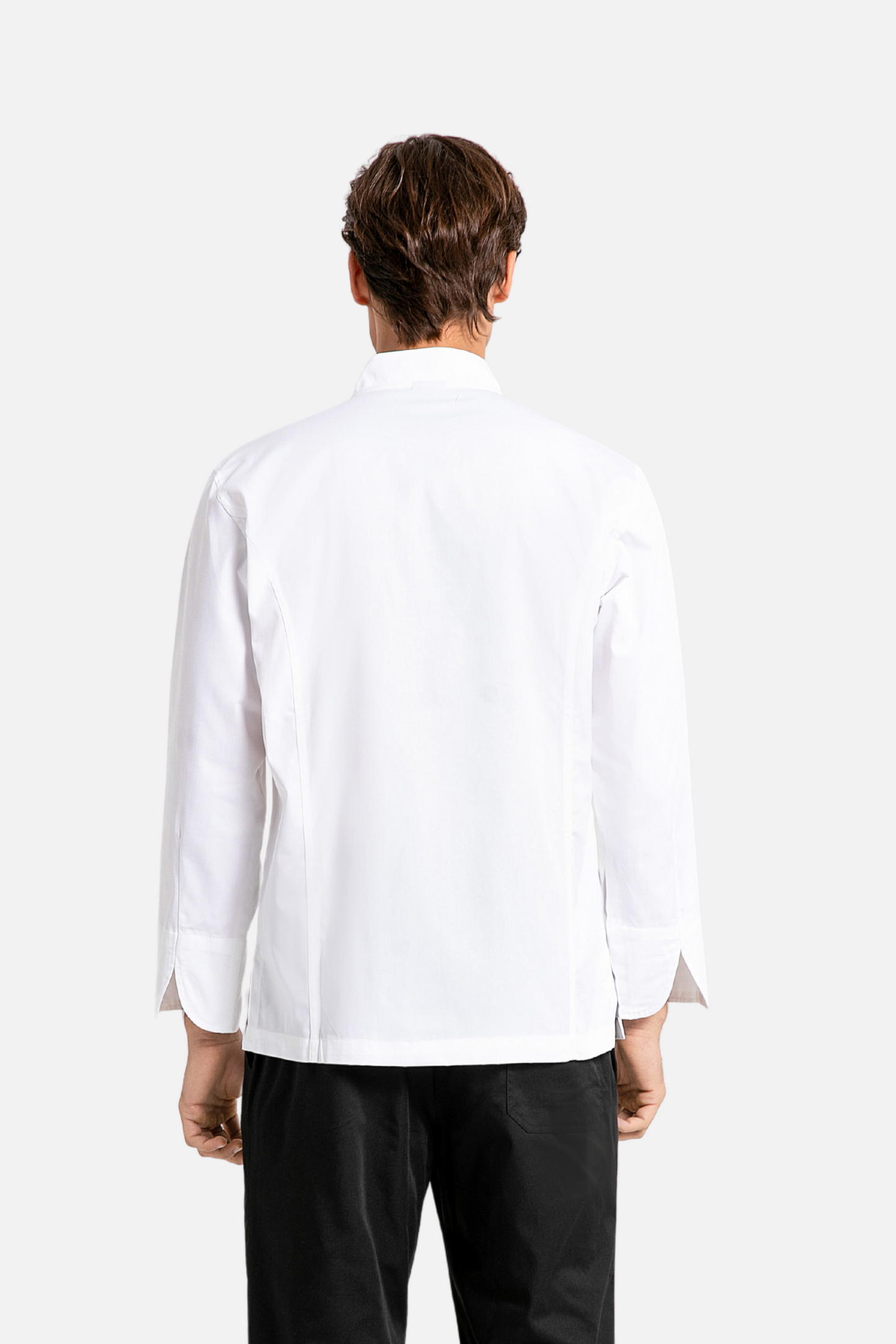 Classic Black Buttons Chef Jacket, Long Sleeve