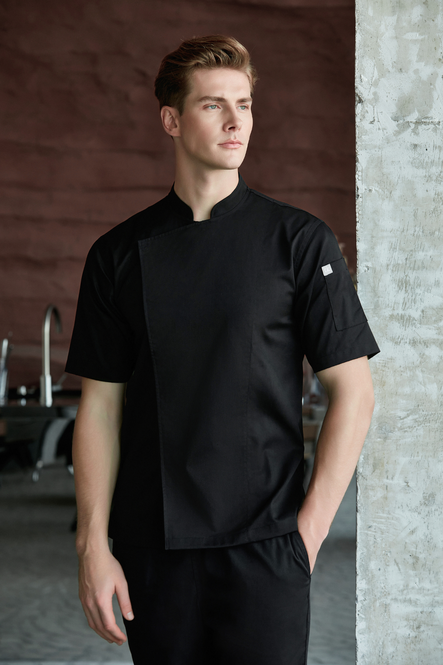 Banyan Black Chef Jacket Short Sleeve