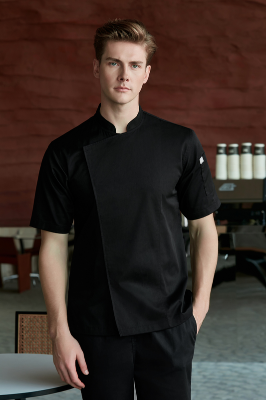 Banyan Black Chef Jacket Short Sleeve