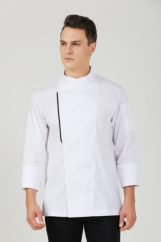 Basil White Chef Jacket Long Sleeve