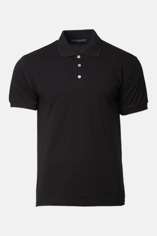Black Soft-Touch Polo T-Shirt