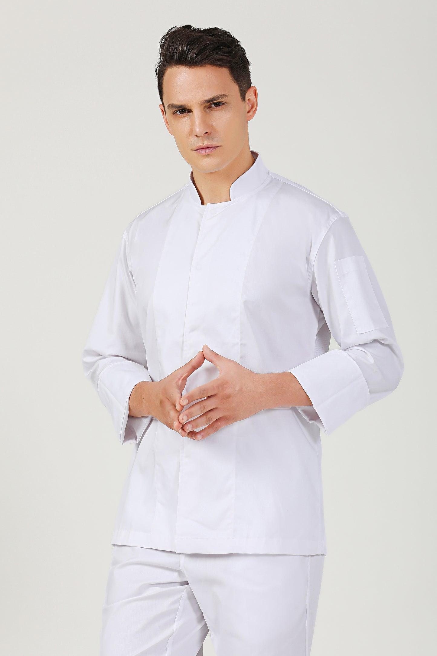 Peppermint White Chef Jacket, Long Sleeve