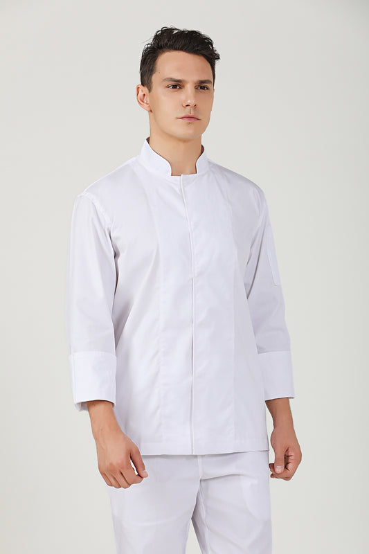 Peppermint White Chef Jacket, Long Sleeve