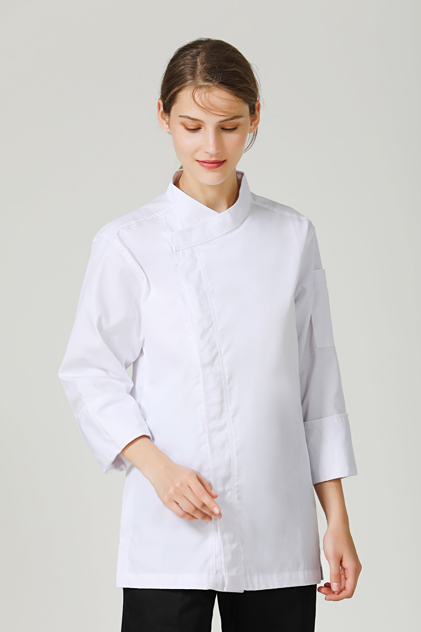 Thyme White Chef Jacket, Long Sleeve